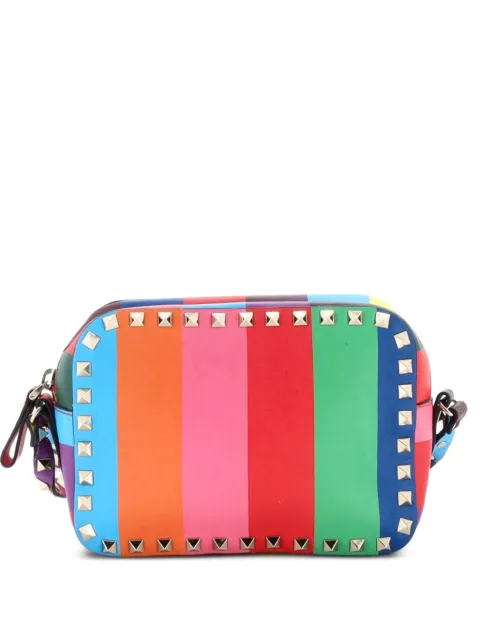Valentino Garavani Pre-Owned Rockstud 1973 Camera Striped Leather crossbody bag Multicolour 3ZB2DNRW5LL0SSOW
