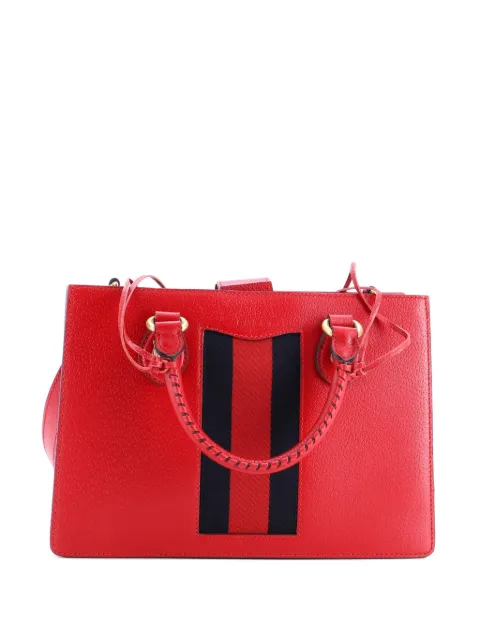 Gucci Pre-Owned Animalier Web Top Handle Leather Medium tote bag Red 1U1QMPLIZEM5J1B8