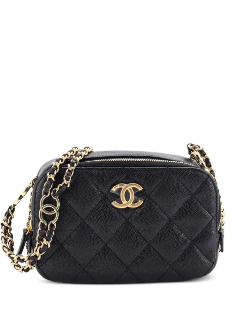 CHANEL Pre-Owned CC You Camera Bag Quilted Caviar Mini crossbody bag Black 0J8VHQP5PS3KGMHA