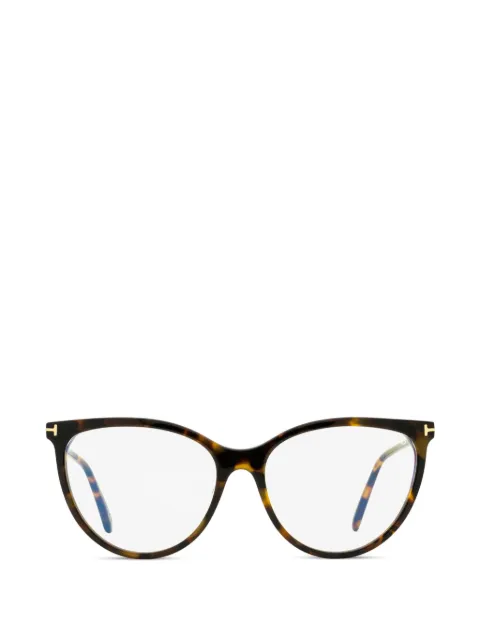 TOM FORD Eyewear tortoiseshell-effect magnetic-clip glasses Brown FT5994B