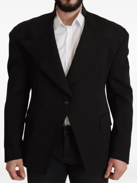 Dolce & Gabbana single-breasted notched-lapel blazer Black JKT3410