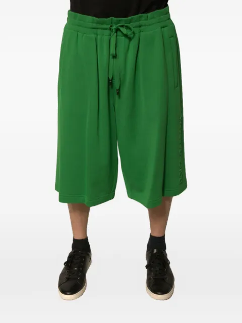 Dolce & Gabbana embossed-logo drawstring shorts Green GP08BZG7NON