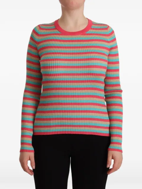 Dolce & Gabbana ribbed-knit striped sweater Pink TSH7618