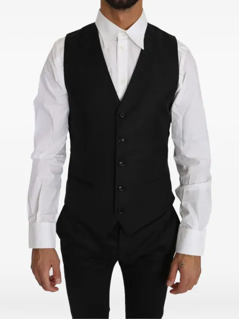 Dolce & Gabbana Staff V-neck waistcoat Black 49397309QS