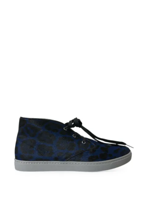 Dolce & Gabbana leopard-print mid-top sneakers Blue MV5435