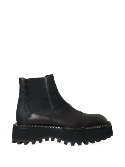 Dolce & Gabbana chain-trim platform ankle boots Black MV5530