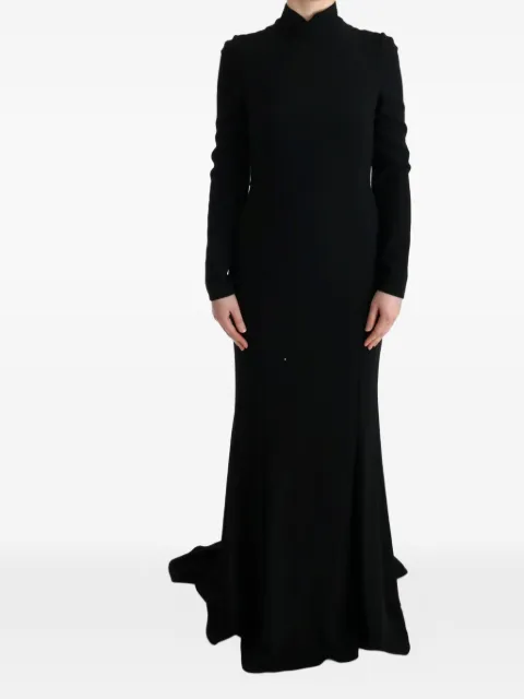 Dolce & Gabbana stretch-crepe long-sleeve maxi dress Black M8050246184004