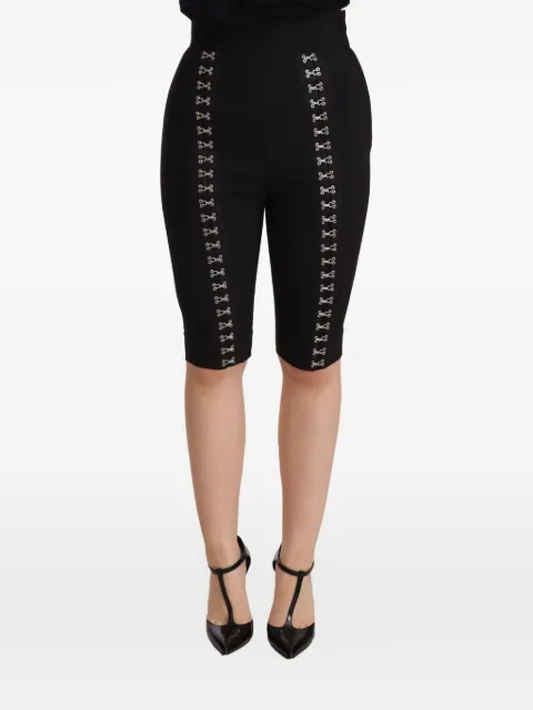 Dolce & Gabbana hook-and-eye slim-fit shorts Black PAN72281