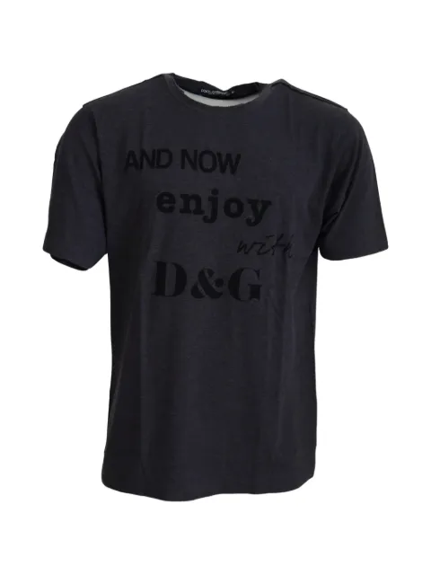 Dolce & Gabbana graphic-print T-shirt Grey TSH7514