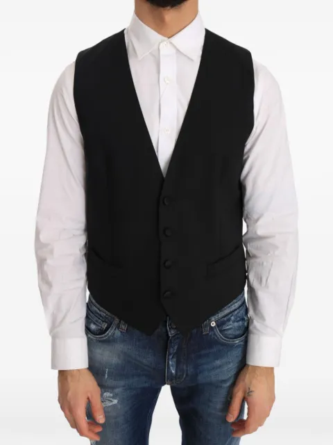Dolce & Gabbana V-neck waistcoat Black TSH2071