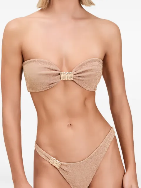 Devon Windsor shimmering hardware-detail bikini Neutrals SU26705T