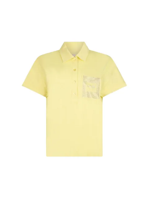 LIU JO embellished-pocket polo shirt Yellow TA6159JS870