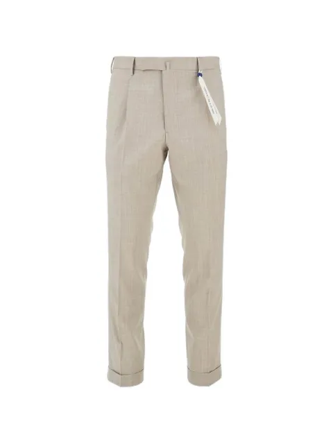 Santaniello textured turn-up trousers Neutrals CORICEE384810