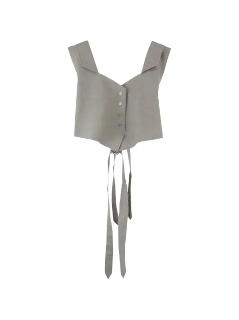SONIA CARRASCO V-neck waistcoat Grey TPSS26011003