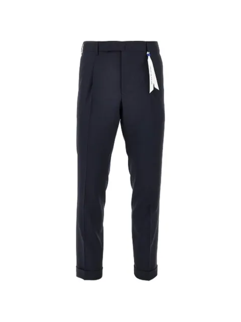 Santaniello pressed-crease turn-up trousers Blue CORICEE384879