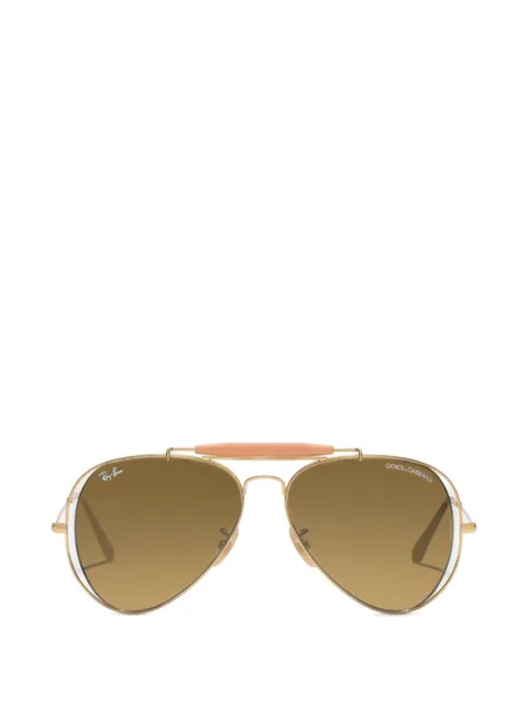 Dolce & Gabbana Eyewear x Ray‑Ban pilot-frame sunglasses Gold VG302GVM173