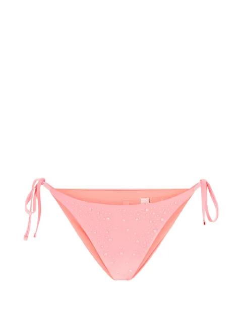 GUESS USA rhinestone-embellished side-tie bikini bottoms Pink E6GO21MC040