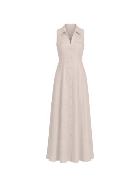 alice + olivia Kendall linen maxi dress Neutrals CL000G05507