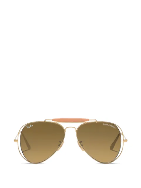 Dolce & Gabbana Eyewear x ray-ban pilot-frame sunglasses Gold VG302FVM173