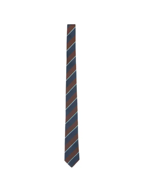 Paul Smith herringbone-pattern striped tie Blue M1A0TIEW41788