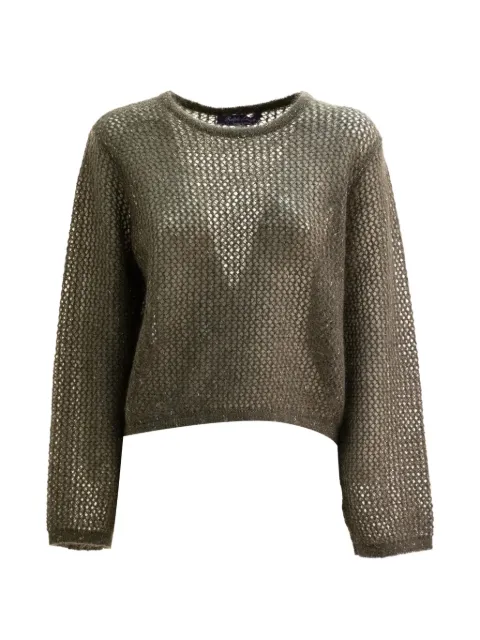 Ralph Lauren Collection open-knit long-sleeve sweater Green 290P18092