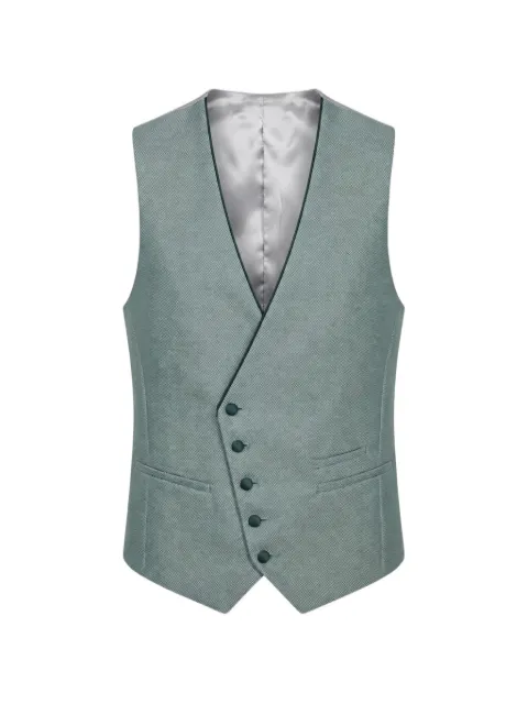 ETIEM TEXTIL S.L. asymmetric-fastening textured waistcoat Grey 0205754203