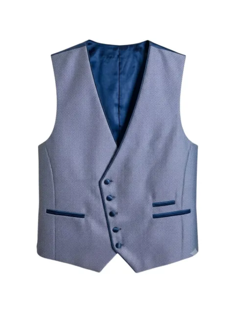 ETIEM TEXTIL S.L. micro-patterned single-breasted waistcoat Blue 0255753602