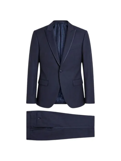 RAMON SANJURJO textured-finish peak-lapel suit Blue 8128805530BLUE
