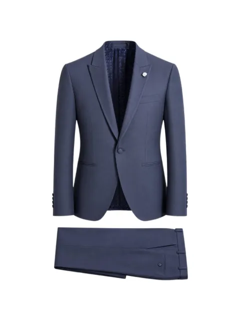RAMON SANJURJO peak-lapels single-breasted suit Blue RS8169807630BLUE