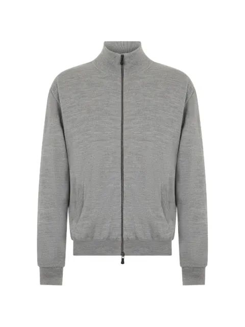 Fedeli Paros high-neck zip-up cardigan Grey 6UE07900
