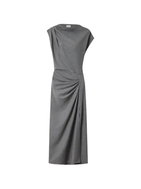 MARANT ÉTOILE Naerys draped midi dress Grey RO0260FDD3K05E