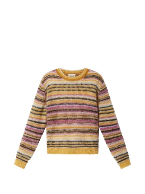MARANT ÉTOILE Morine striped brushed-knit jumper Yellow PU0957FAD3L17E10MD