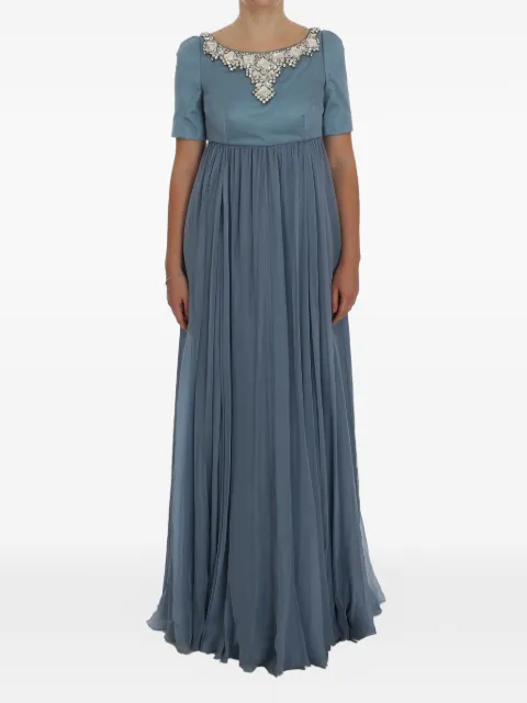 Dolce & Gabbana crystal-embellished maxi dress Blue NOC10140