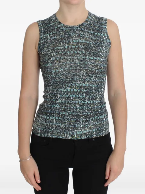 Dolce & Gabbana abstract-print sleeveless top Blue SIG20569
