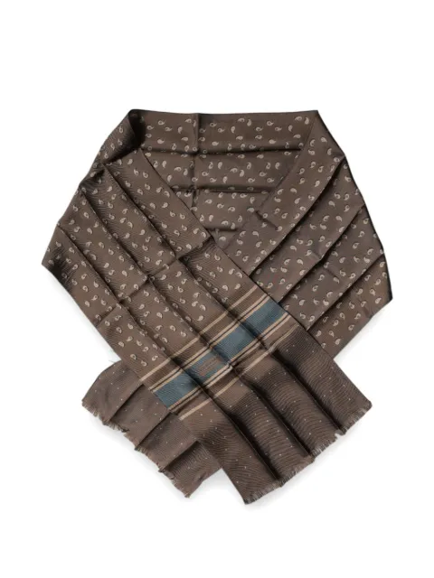 Dolce & Gabbana paisley-print silk scarf Brown GT148E