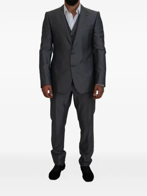 Dolce & Gabbana Sicilia three-piece suit Grey G1IDMTFJ3CUS8350