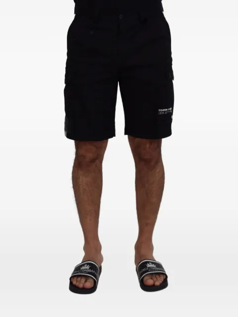 Dolce & Gabbana logo-patch cargo shorts Black GP0Y3TFUFNV
