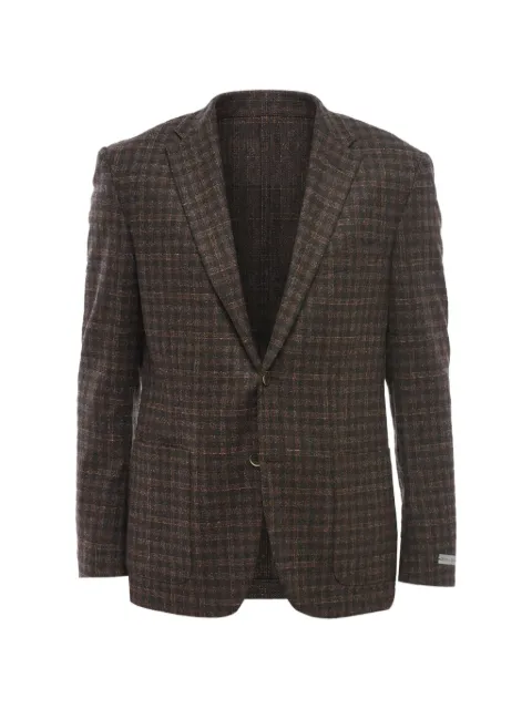 Corneliani checked patch-pocket blazer Brown 826R308836265031