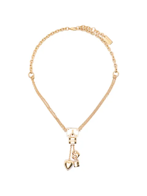 Chloé mini Paddington heart padlock-pendant necklace Gold CH26AJN07CB7