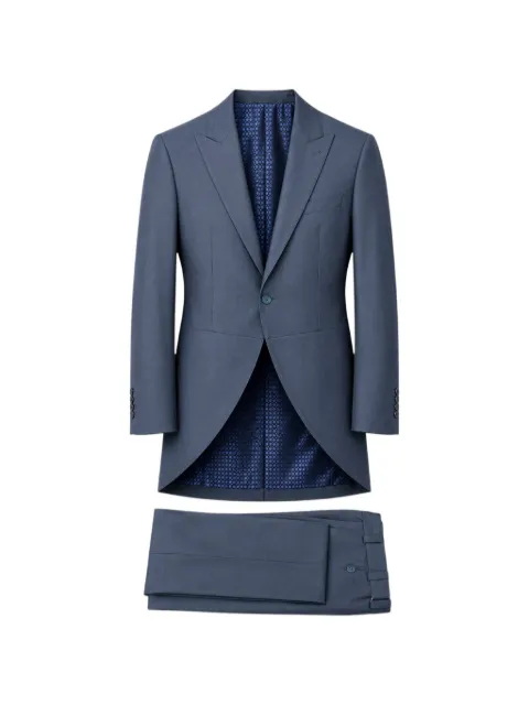 RAMON SANJURJO peak-lapel tailored single breasted suit Blue 8162806530NAVY