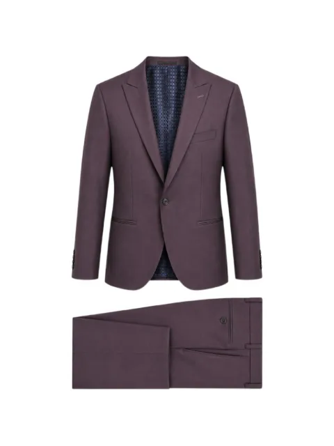RAMON SANJURJO peak-lapel single-breasted suit Purple 8128140842GRANATE