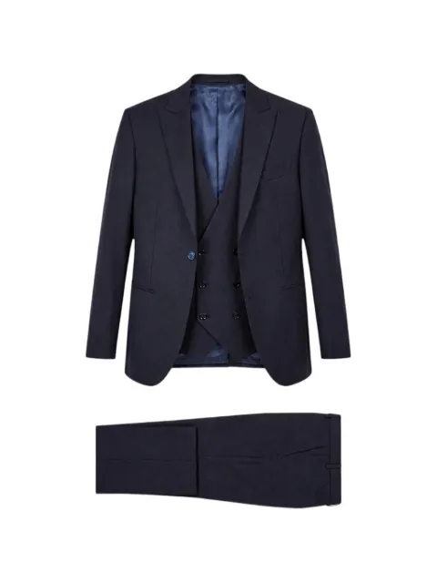 LUIGI BIANCHI MANTOVA three-piece single-breasted suit Blue 3400023438NAVY