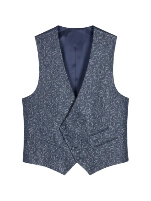 RAMON SANJURJO paisley-pattern waistcoat Blue 91RH3633189030BLUE