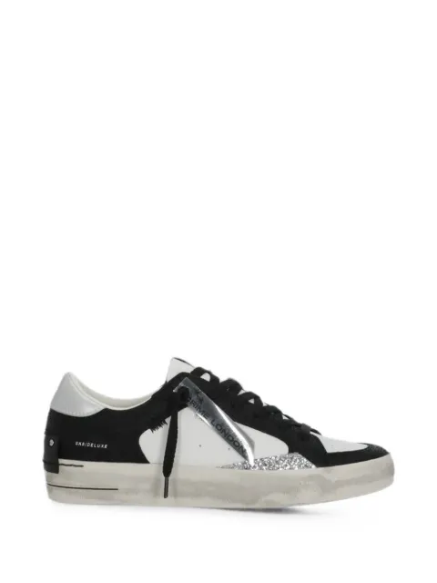 Crime London Skate Deluxe glitter-detail sneakers White 22100WA920ASK8DEKUXEBLACK