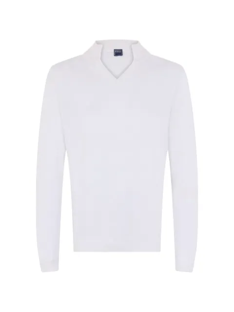 Fedeli long-sleeve sweater White 7UED5627P