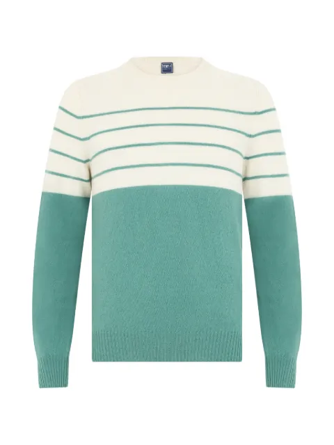 Fedeli striped cashmere sweater Green 7UE05766