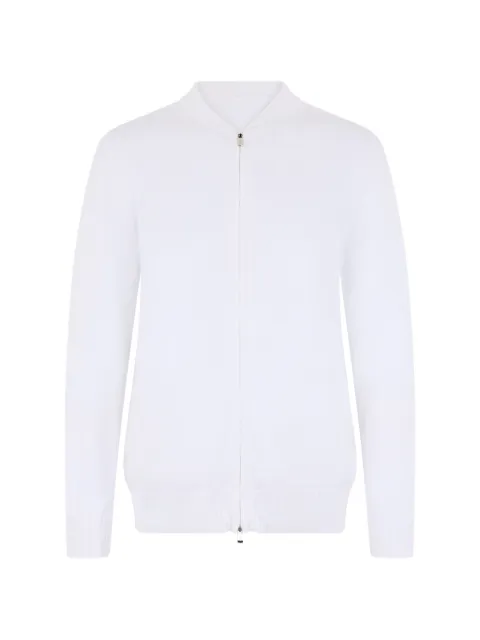 Fedeli zip-up cotton cardigan White 5UED7902P