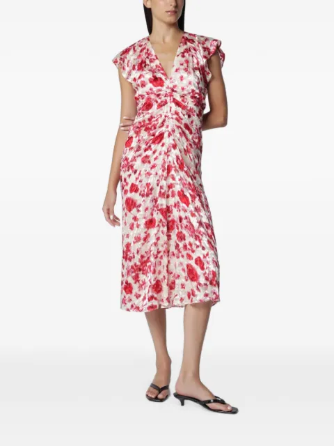 ISABEL MARANT Lyndsay printed burnout silk dress Pink RO0229FFD3J14I