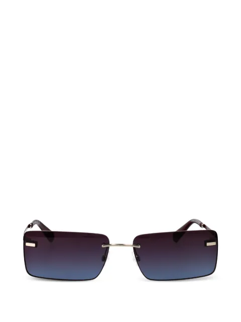 Calvin Klein Jeans rimless rectangle-frame sunglasses Silver CKJ25206S