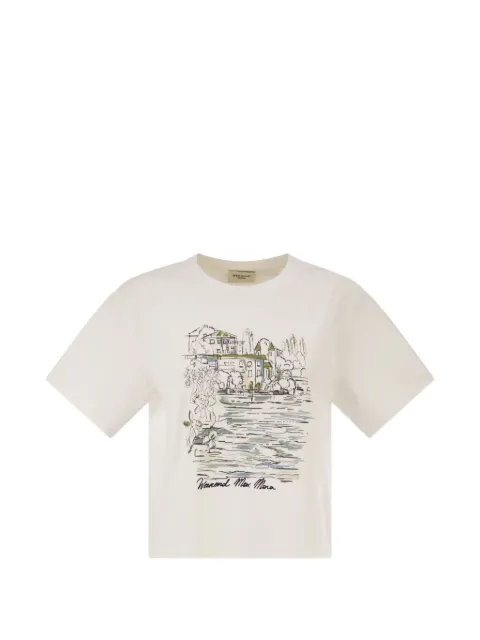 Weekend Max Mara graphic-print cotton T-shirt White 2625976051600001